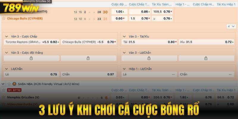 3 lưu ý khi chơi cá cược bóng rổ