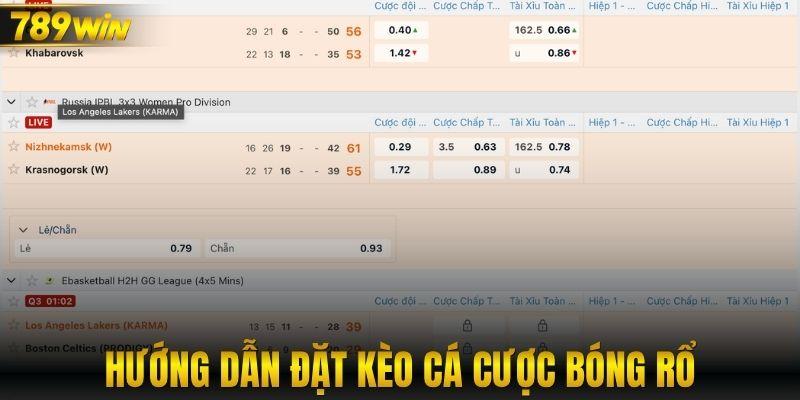 Hướng dẫn đặt kèo cá cược bóng rổ