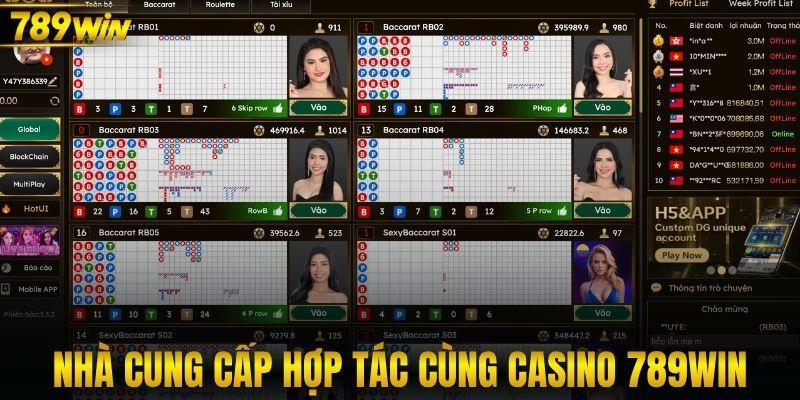 Nhà cung cấp danh tiếng hợp tác cùng casino 789WIN