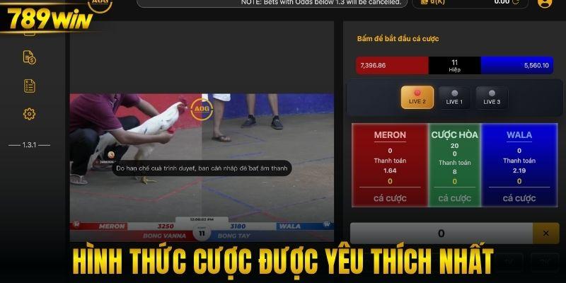 Những hình thức cược được yêu thích nhất tại sảnh đá gà 789WIN